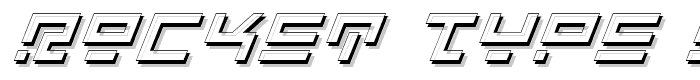 Rocket Type Shadow Italic font